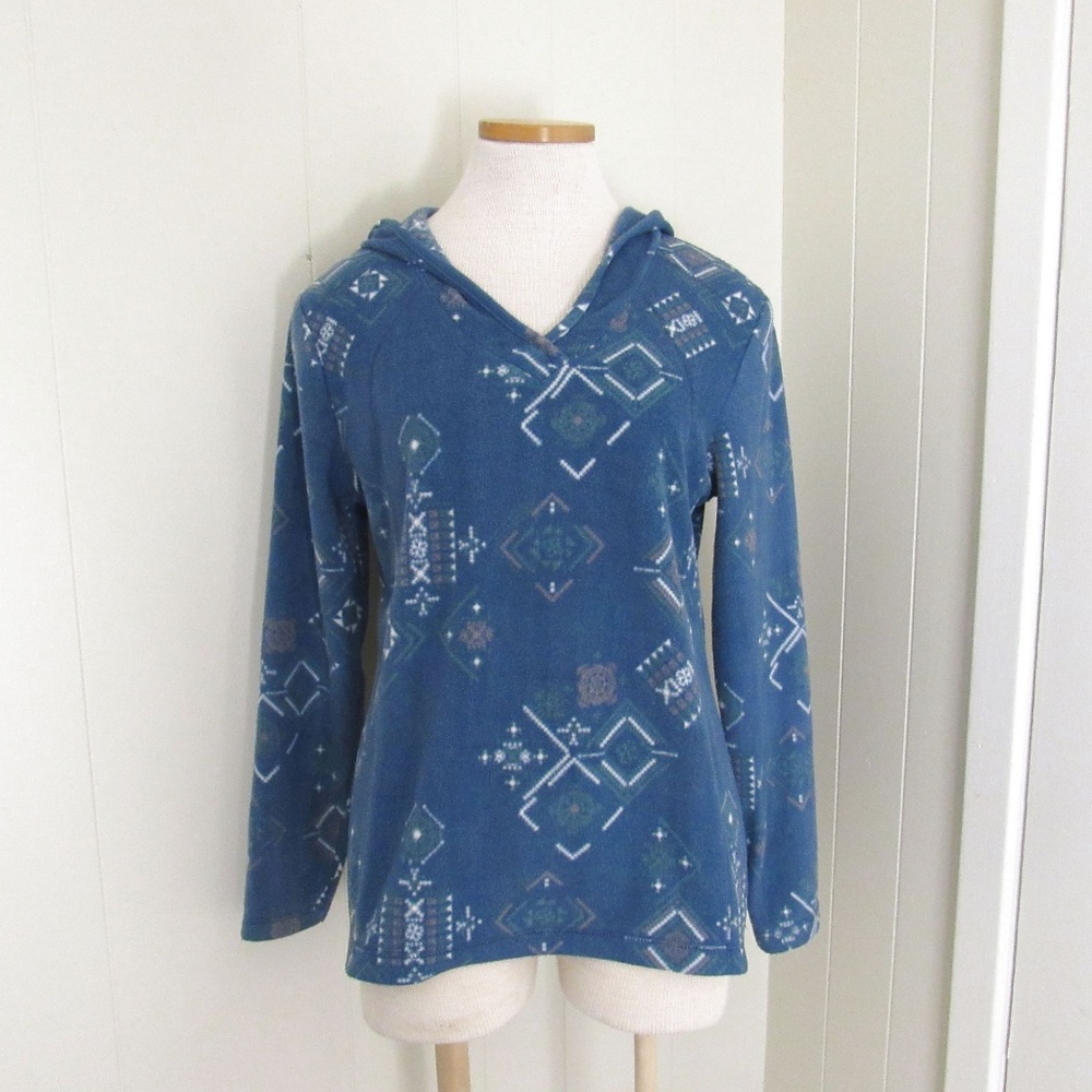 Navajo Fleece Hoodie Southwest Print Medium M